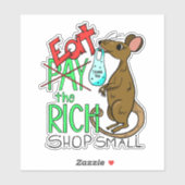 Eet de Rijken - Koop Klein Sticker (Vel)