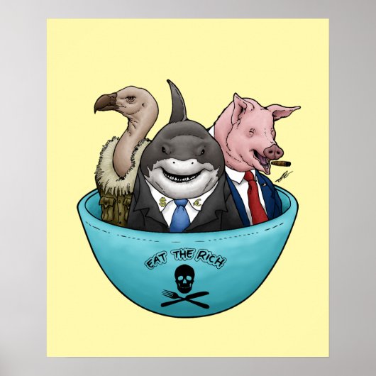 Eet de rijken! poster (Voorkant)