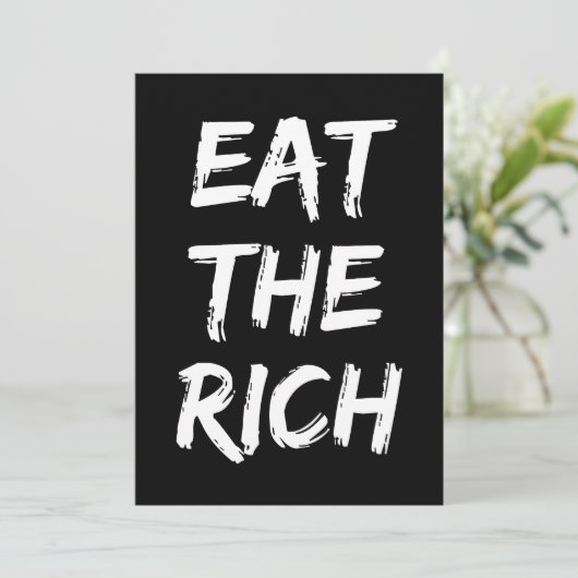 Eet de Rijken - Socialist Kaart (Staand voorkant)
