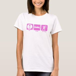 Eet de roze van de slaaparchitectuur t-shirt