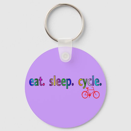 Eet de slaapcyclus Bicycle Rider Gifts Sleutelhanger (Voorkant)
