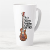 Eet de slaapgitaar herhalen.  kleurrijk latte mok (Rechterhoek)