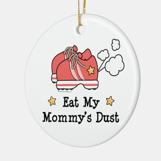Eet de stofversiering van mijn mama. keramisch ornament (Links)