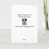 Eet de verjaardagstaart bedankkaart (Achterkant)