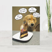 Eet de verjaardagstaart bedankkaart (Voorkant)