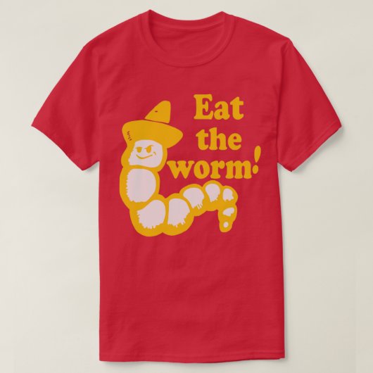 Eet de worm t-shirt (Design voorkant)