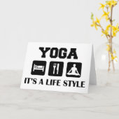 Eet de Yoga van de Slaap Kaart (Gele Bloem)