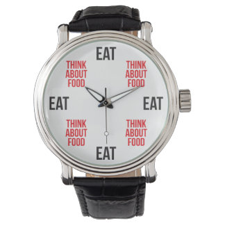 Eet, denk aan eten - Grappige nieuwigheid Horloge