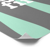 Eet dessert eerste woord kunst schattig citaat poster (Hoek)