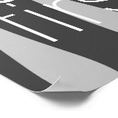 Eet dessert eerste woord kunst schattig citaat poster (Hoek)