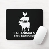 Eet dieren grappig BBQ grillen Muismat (Met muis)