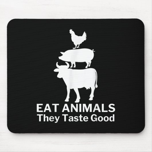 Eet dieren grappig BBQ grillen Muismat (Voorkant)