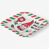 Eet-, dink- en prettige kerstkeukenpapier papieren bordje (Gebogen)