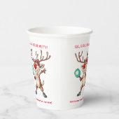 Eet Dink en wees vrolijk, Christmas pickleball Papieren Bekers (Rechts)