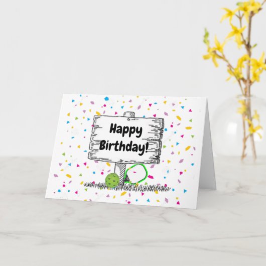 Eet, Dink en wees vrolijk! Kaart (Gele Bloem)