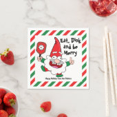 Eet, dink en wees vrolijk kerstbal Napki Servet (Insitu)