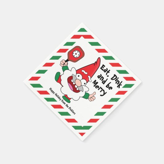 Eet, dink en wees vrolijk kerstbal Napki Servet (Hoek)