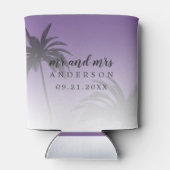 Eet Dink Wees Getrouwd Monogram Tropisch Strand Tr Blikjeskoeler (Achterkant)