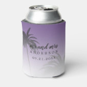 Eet Dink Wees Getrouwd Monogram Tropisch Strand Tr Blikjeskoeler (Blikje Achterkant)