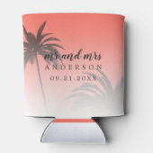 Eet Dink Wees Mauid Monogram Tropsiche Strand Brui Blikjeskoeler (Achterkant)