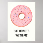 Eet donuts met mij poster (Voorkant)
