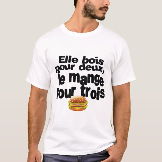 eet drie twee humor: cithamburger droog s t-shirt (Voorkant)