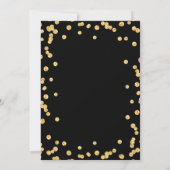 Eet Drink B Merry Gold Black Glitter Holiday Xmas Kaart (Achterkant)