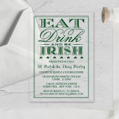 Eet, Drink & BE Irish St. Patrick's Day Acryl Uitnodigingen