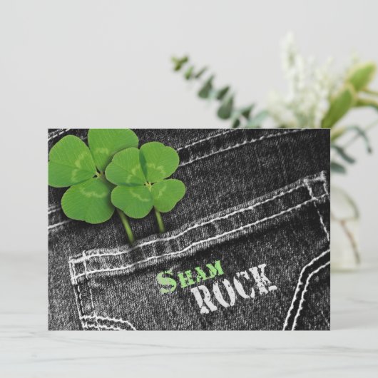 Eet, Drink & BE Irish St. Patrick's Day Kaart (Staand voorkant)