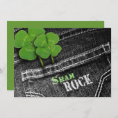 Eet, Drink & BE Irish St. Patrick's Day Kaart (Voorkant / Achterkant)