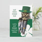 Eet, Drink & BE Irish St. Patrick's Day Party Kaart (Staand voorkant)