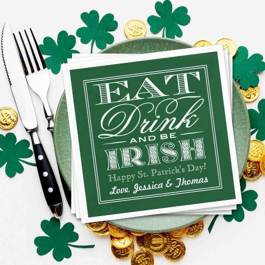 Eet, Drink & BE Irish St. Patrick's Day Servetten