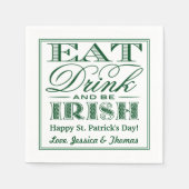 Eet, Drink & BE Irish St. Patrick's Day Servetten (Voorkant)
