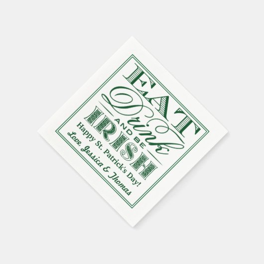 Eet, Drink & BE Irish St. Patrick's Day Servetten (Hoek)