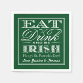 Eet, Drink & BE Irish St. Patrick's Day Servetten (Voorkant)