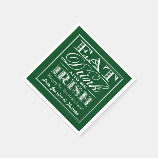 Eet, Drink & BE Irish St. Patrick's Day Servetten (Hoek)