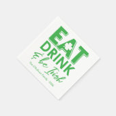 Eet, Drink & Be Irish Typography St. Patrick's Day Servet (Hoek)