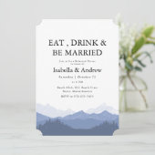 Eet Drink & Be Married Mountain Repetisal Diner Kaart (Staand voorkant)