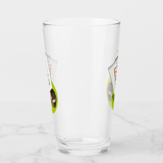 Eet Drink & Be Merry Hedgehog Picket Sign Glas (Links)