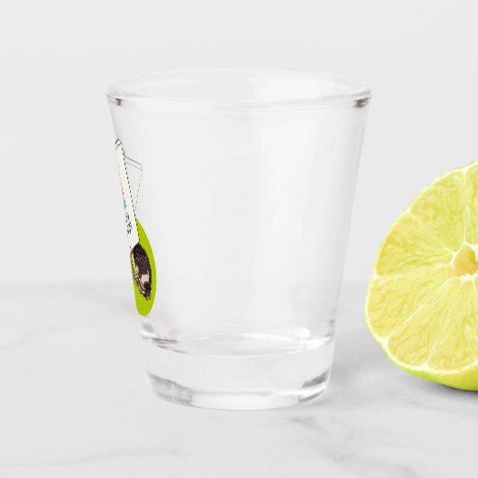 Eet Drink & Be Merry Hedgehog Picket Sign Shot Glas (Rechts)