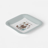 Eet Drink Be Merry Nordic Santa Christmas Papieren Bordje (Gebogen)