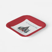 Eet Drink Be Merry Traditional Scene Christmas Papieren Bordje (Gebogen)