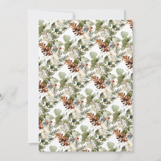 Eet Drink Be Merry Waterverf krans feestdag Kaart (Achterkant)