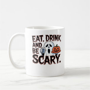 Eet Drink Be Scary Halloween Pompoen Creatieve Sti Koffiemok