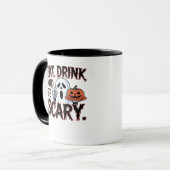 Eet Drink Be Scary Halloween Pompoen Creatieve Sti Mok (Voorkant links)