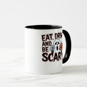 Eet Drink Be Scary Halloween Pompoen Creatieve Sti Mok (Voorkant rechts)