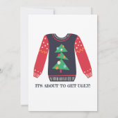 Eet Drink Be Ugly Sweater Christmas Holiday Party Kaart (Achterkant)