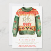 Eet Drink & Be Ugly Sweater Kerstfeest Kaart (Voorkant)