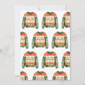 Eet Drink & Be Ugly Sweater Kerstfeest Kaart (Achterkant)