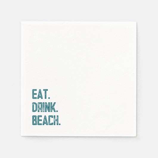 EET. DRINK. BEACH. cocktailservet Servet (Voorkant)